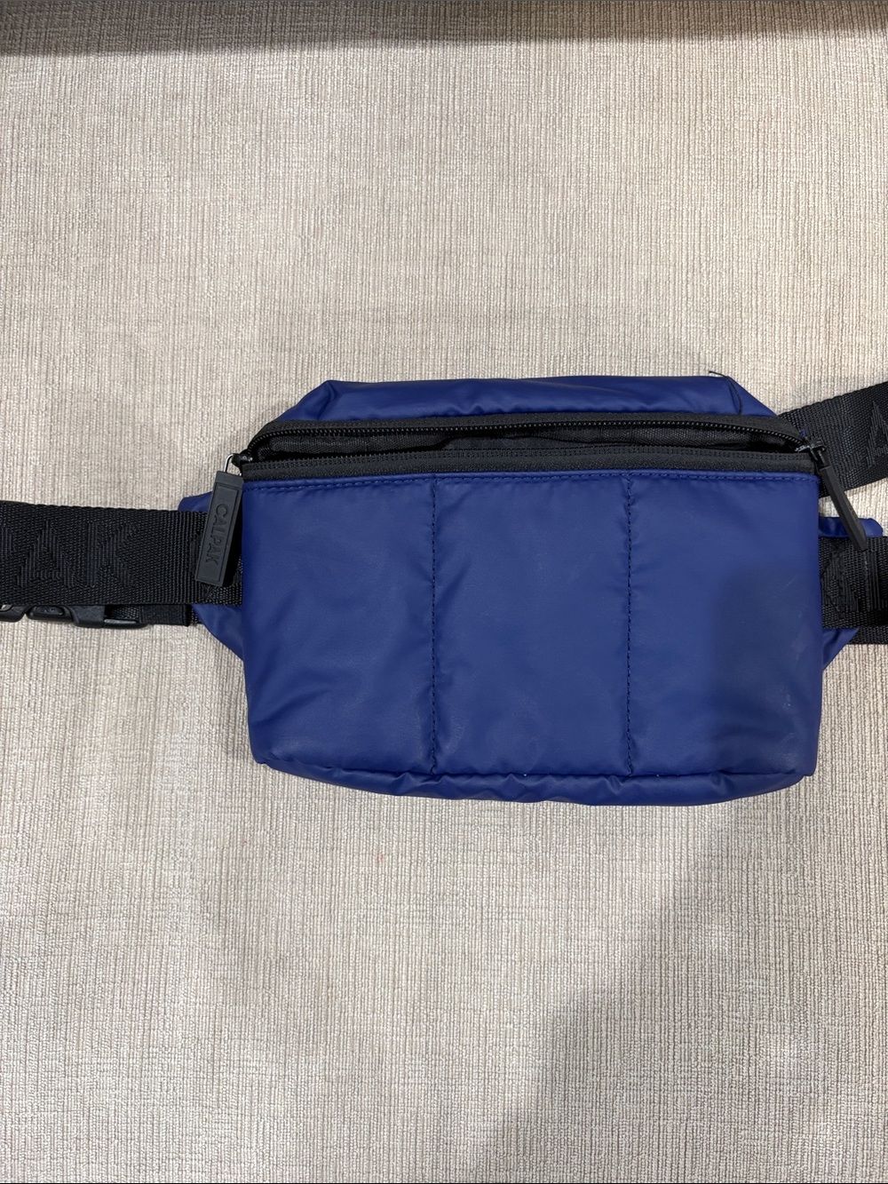 Calpak Navy Blue Belt Bag with Black Strap
